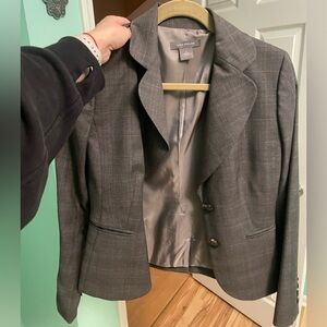 Ann Taylor grey button blazer
